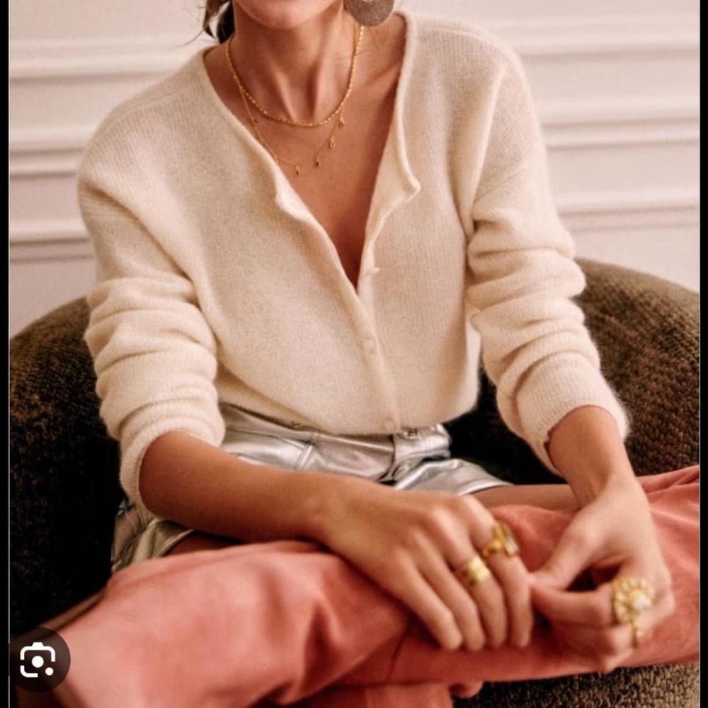 Sézane Gaspard Cardigan in Ecru